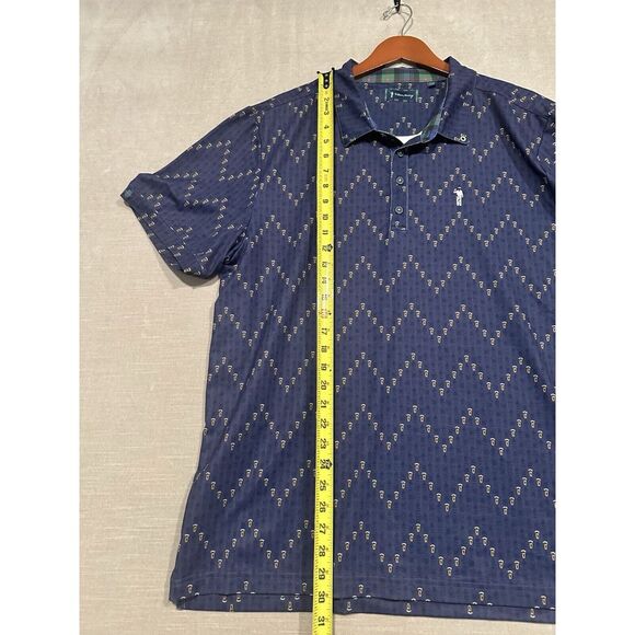 William Murray Men's Performance Golf Polo Shirt‎  Beer Keep Em Coming Blue XXL - Picture 4 of 7